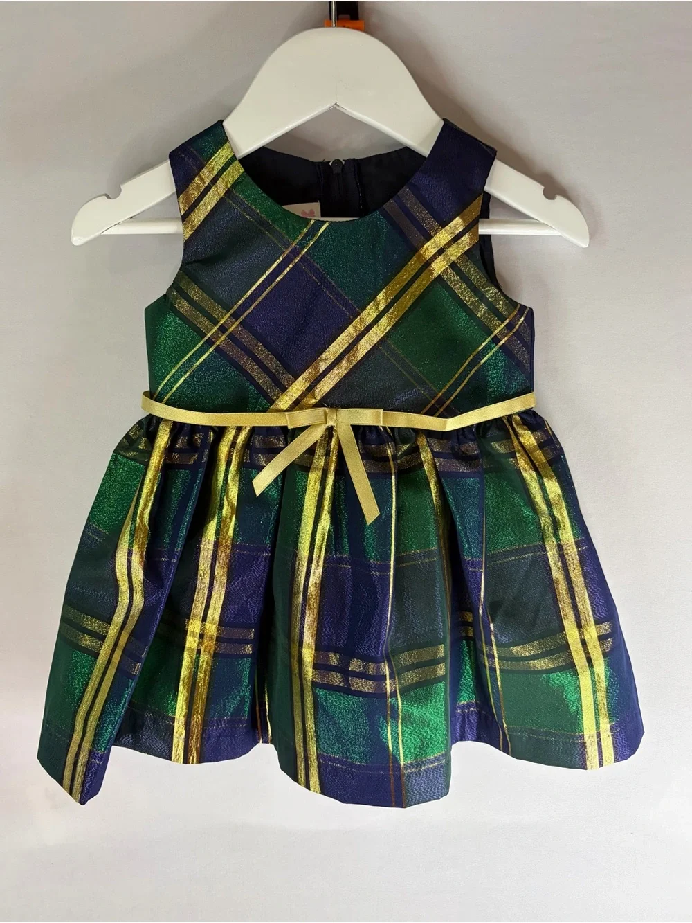 Bonnie Baby 18M Plaid Dress & Jacket + Purse & Bow NWOT